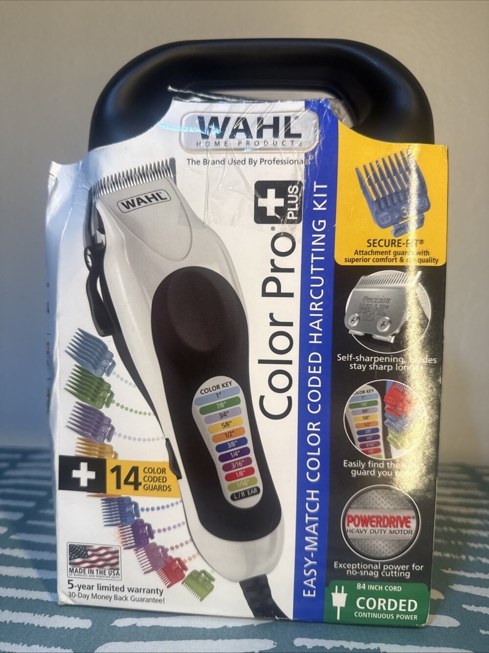 Wahl Color Pro Plus Haircut Clipper Kit - Black/Silver
